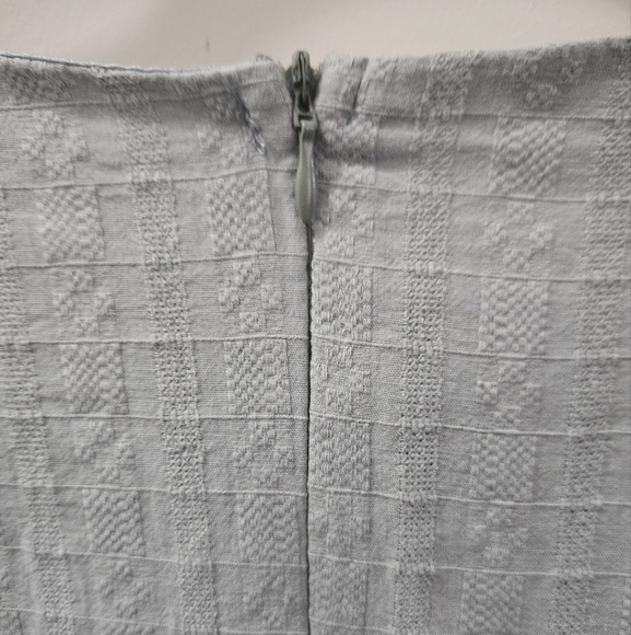 Unbranded light green faux wrap dress with tie and tulip sleeve est. Sz  L - Picture 8 of 13